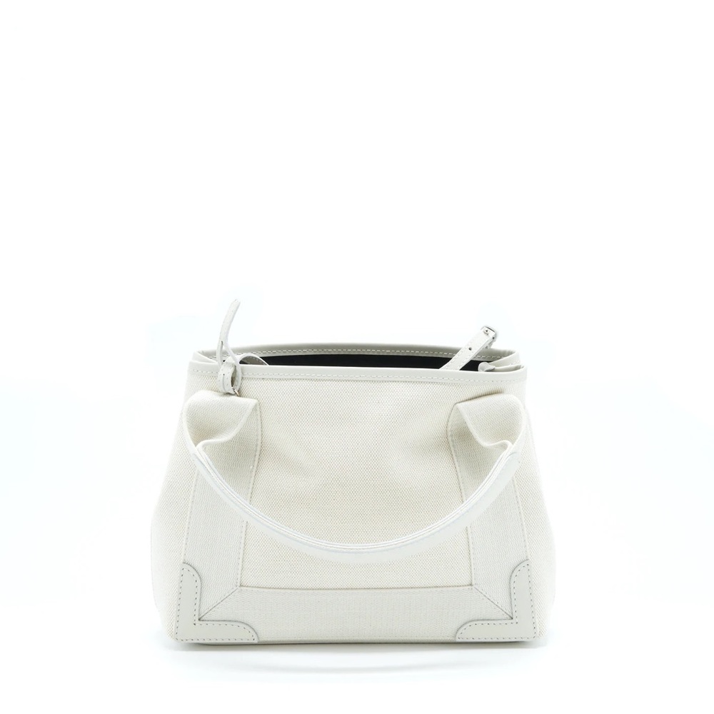 Balenciaga XS Navy Cabas Bag White Cream Black Logo Print Tote NWT - Picture 10 of 11